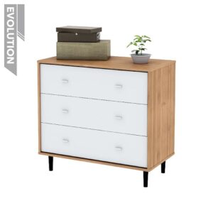Comoda 3 cajones | Color blanco paraiso | Centro Estant