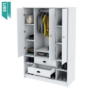 Placard | 4 Puertas y cajones | 120 cm | Blanco | CENTRO ESTANT