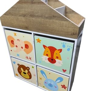 Biblioteca infantil | 4 puertas y estantes | Gacela