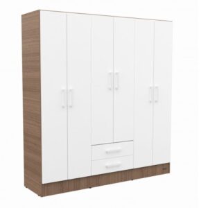 Placard | 6 Puertas y cajones | 169 cm | Carvalho/blanco | Mosconi