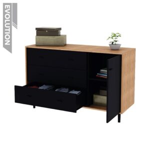 Comoda Mallorca | Color negro paraiso | Centro Estant