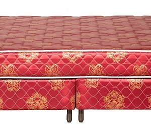 Conjunto Sommier Resortes Contínuos | Queen Size | 160x200 | Superlar Bordó | Sueñolar