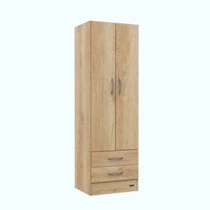 Placard | 2 Puertas y cajones | 57 cm | Bambu | Mosconi