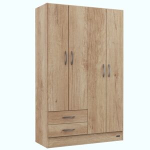 Placard | 4 Puertas y cajones | 113 cm | Bambu | Mosconi
